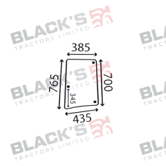 Cab Glass - LH Side Window- Green Tint suitable for John Deere -  L78537