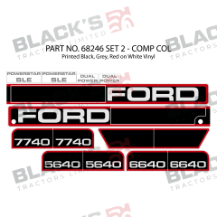 Decal Set - Ford 7740 suitable for New Holland -  