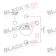 Wheel Rim 5.50 x 16 suitable for McCormick -  