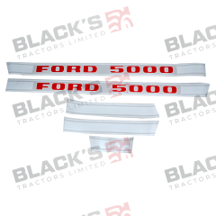 Decal Set - Ford 5000 suitable for Ford &amp; Fordson -  