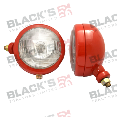 Headlight - Side Mounting (Pair) Red suitable for Massey Ferguson -  
