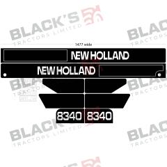 Decal Set - New Holland 8340 suitable for New Holland -  82008798  82008799  82008800