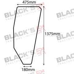 Cab Glass- Curved RH Door suitable for Fiat -  5125038