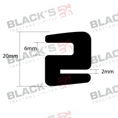 Glazing Rubber, LH- Door Glass/ Door Frame suitable for Fiat -  