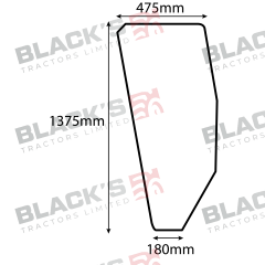 Cab Glass- Curved LH Door suitable for Fiat -  5124414