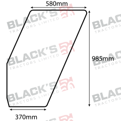 Cab Glass- Curved LH Door, Clear suitable for Fiat - 5108669