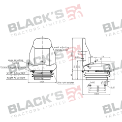 Air Suspension Seat suitable for Massey Ferguson -  