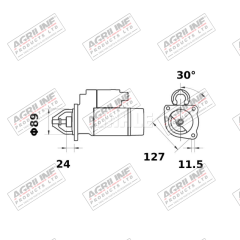 Starter Motor - 12V, 3Kw (Mahle) suitable for Renault -  6005003153  7700519797