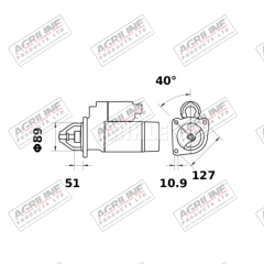 Starter Motor - 12V, 3Kw (Mahle) suitable for Deutz -  12270774