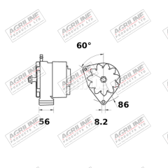 Alternator 14V, 95 Amps (Mahle) suitable for Deutz -  01177063  4191523  1182173