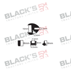 Sliding Window Rubber kit suitable for Ford &amp; Fordson -  