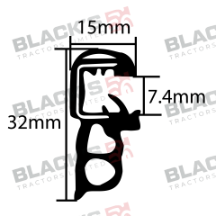 Cab Door or Rear Window Rubber suitable for John Deere -  AR86110