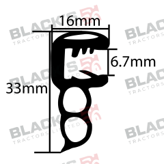 Lower Front &amp; Side Window Rubber Kit suitable for John Deere -  