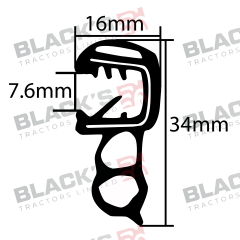 Cab Door or Rear Window Rubber  suitable for John Deere -  
