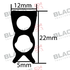 Front Window Rubber Kit suitable for John Deere -  